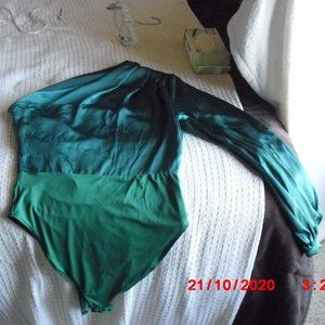 Formal Bodysuit Top Green